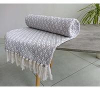 Homespace Direct Ltd Rapport Home Eden Blanket/throw Silver 254X254Cm