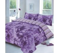 Homespace Direct Ltd Roses Red Duvet Cover Set, Size King