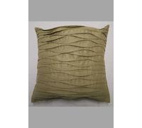 HomeSpace Direct Lyon Pleated Faux Silk Scatter Cushion Cover in Beige | Size: 45 cm x 45 cm HomeSpace Direct Beige 45 cm x 45 cm