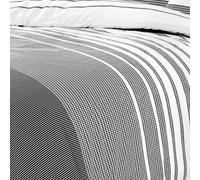 Homespace Direct Maximus Striped Monochrome Duvet Cover Set Fully Reversible Modern Bedding - Single