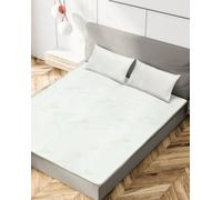 HomeSpace Direct Memory Foam Mattress Topper With Organic Bamboo Cover 4cm Deep in Natural | Size: Super King HomeSpace Direct Natural Super King