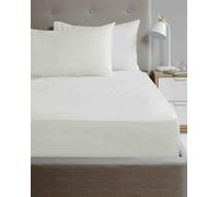 HomeSpace Direct Microfibre 180 Thread Count Fitted Sheets - Single - Cream