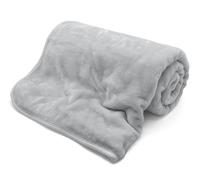 HomeSpace Direct Mink Luxury Velvet Soft Blanket - Grey - 200x240cm