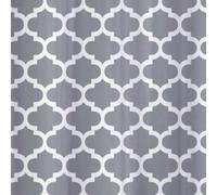 HomeSpace Direct Moroccan Grey Shower Curtain HomeSpace Direct Grey