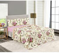 HomeSpace Direct Olivia Brushed Cotton Sheets and Pillowcases Set - King - Pink