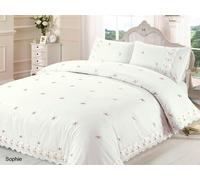HomeSpace Direct Olivia Duvet Cover Set - Ecru - Single