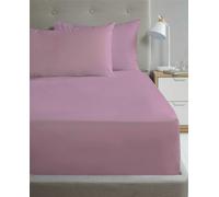 HomeSpace Direct Percale Extra Deep 16" Fitted Sheet - Lilac - Super King