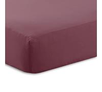 HomeSpace Direct Percale Extra Deep 16" Fitted Sheet - Plum - Super King