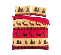 HomeSpace Direct Rosebud Brushed Cotton Flannelette Sheet Set - Pink - King