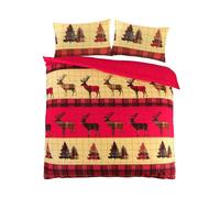 HomeSpace Direct Rosebud Brushed Cotton Flannelette Sheet Set - Pink - Single