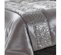 HomeSpace Direct Shimmer Bed Runner Sequin Embellished Bedding Grey - Grey - Bed Runner