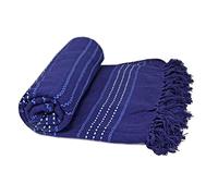 Homespace Direct Striped Cotton Throw, Red, Double