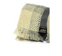 HomeSpace Direct Tweedmill Keith Check Wool Waterproof Picinic Rug Duck Egg & Charcoal - Multi