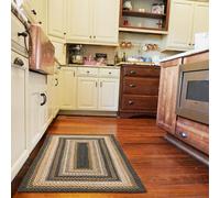 Homespice Kilimanjaro Jute Braided Rugs for Primitive Decor 20x30