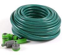 Homespired® Garden Hose Pipe - 3 Layers Reinforced Water Hose Pipe Hose - 1/2", 14mm Diameter - Spray The Plants, Wash The Car or Fill The Pool (15m w/Spray Nozzel Set)