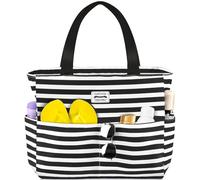 HOMESPON Large Waterproof Beach Bag for Women, Zippered Pool Tote | Sandproof, Multi Pockets，Travel Tote with Zipper for Vacation Gym