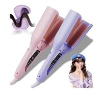 Homessencials Hair Styling Tool with Negative Ionic Technology, 3D Curling Iron for Quickly Creating Smooth Waves,French Curls Iron,4 Gears Double-Sided Heating Lasting in 24 Hrs for Women (Mixed)