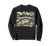Homesteader Retro Farm Garden Icons Sweatshirt