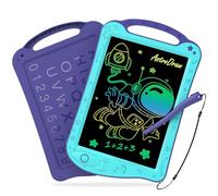 HOMESTEC AstroDraw Kids Toys for 2 3 4 5 6 Year Old Boy Girl Gift, Space Drawing Pad with Handle, LCD Writing Tablet for Kids, Educational Colored Toddler Toy for 18-Month-Old and Up (Aqua/Purple)