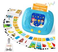 HOMESTEC British Accent Talking Flash Cards for Toddlers 2-4, 144 Words with Realistic Photos & Sounds, Preschool Montessori Learning Toys Gifts for Boys Girls, Blue