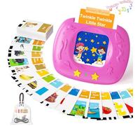 HOMESTEC British Accent Talking Flash Cards Speech Therapy Toys 144 Pink