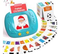 HOMESTEC British Accent Talking Flash Cards Speech Therapy Toys 280 Blue