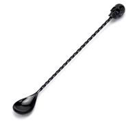 Homestia 12'' Gothic Skull Bar Spoon, Cocktail Mixing Spoon for Bartending