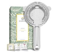 Homestia Bar Strainer Cocktail Stainless Steel Silver Hawthorne Strainer 6.5"(L)