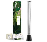 Homestia Drink Muddler for Cocktails - 10 Inch Professional Stainless Steel Muddler - Durable Cocktail Muddler Drink Smasher & Mojito Muddler - Wine Accessories Ideal Valentines Day Gifts for Him