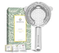 Homestia Silver Hawthorne Cocktail Strainer, Stainless Steel Bar Strainer with Heavy Duty Tight Coil Spring, Professional Drink Strainer for Shakers & Mixing Glasses