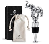 Homestia Wine Bottle Stopper, Reusable Wine Stopper with Elephant Decor