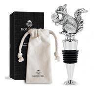 Homestia Wine Bottle Stopper, Reusable Wine Stopper with Squirrel Decor