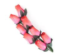 Homestreet 100 Wooden Roses In Many Colours 100 Single Rose Stems For Creating Bouquets or Displays In Craft project and More (Pink Red Tip)