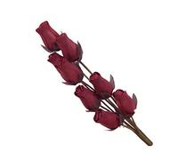 Homestreet 100 Wooden Roses In Many Colours 100 Single Rose Stems For Creating Bouquets or Displays In Craft project and More (Burgundy)