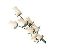 Homestreet 100 Wooden Roses In Many Colours 100 Single Rose Stems For Creating Bouquets or Displays In Craft project and More (Cream)