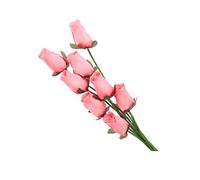 Homestreet 100 Wooden Roses In Many Colours 100 Single Rose Stems For Creating Bouquets or Displays In Craft project and More (Pink)