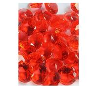 Homestreet Acrylic Diamond Shape Crystals In A Clear Pack In Many Colours - Displays, Crafts, Wedding Or Vases (Red)