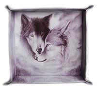 Homestreet Faux Leather Square Folding Tray In A Stylish Design (WOLF)