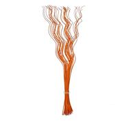 Homestreet Tall Spiral Curly Willow Twigs, Colourful Metallic Natural Dried Dyed Exotic, Ting Home Decor Floral Arrangement Display, 40 Piece Bunch, 120cm Long for Floor Vase (Orange)