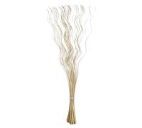 Homestreet Tall Spiral Curly Willow Twigs, Colourful Metallic Natural Dried Dyed Exotic, Ting Home Decor Floral Arrangement Display, 40 Piece Bunch, 120cm Long for Floor Vase (Cream)