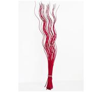 Homestreet Tall Spiral Curly Willow Twigs, Colourful Metallic Natural Dried Dyed Exotic, Ting Home Decor Floral Arrangement Display, 40 Piece Bunch, 120cm Long for Floor Vase (Red)
