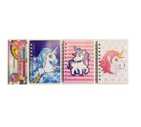 Homestreet Unicorn Note Book Set, Great Value Set 3 Spiral Bound Note pads with Magical Unicorn images from