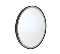 Homestylestore 600mm Black Wall Mounted Cool White Led Round Bathroom Mirror