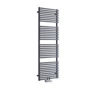 Homestylestore Anthracite Bar On Bar Heated Towel Rail Radiator 1520mm X 500mm
