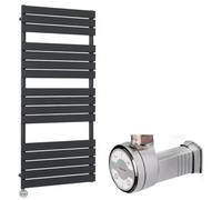 Homestylestore Anthracite Flat Panel Wifi Electric Heated Towel Rail And Cable Cover 1500mm X 600mm