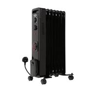 Homestylestore Black 1500W Uk Plug In Oil Filled Smart Electric Radiator 620 X 240mm