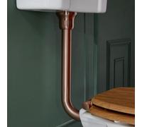 Homestylestore Brushed Copper Low Level Toilet Cistern Wc Flush Pipe Kit