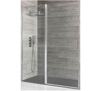 Homestylestore Chrome Reversible Recessed Hinged Door Shower Enclosure Light Grey Slate Effect Tray 1200 X 800mm