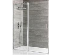 Homestylestore Chrome Reversible Recessed Hinged Door Shower Enclosure White Tray 1100 X 700mm