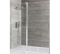 Homestylestore Chrome Single Hinged Frameless Shower Door 1200mm